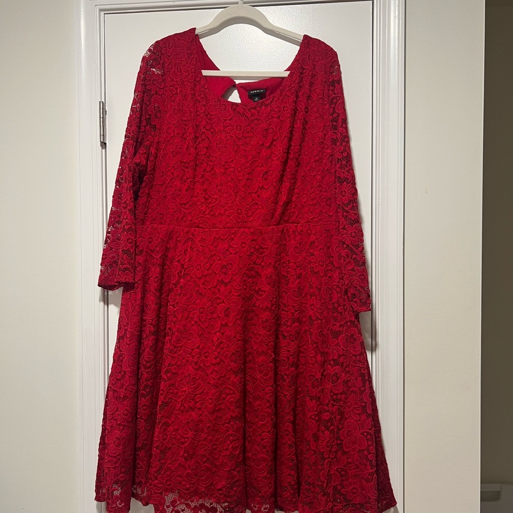 Torrid Red Lace Dress